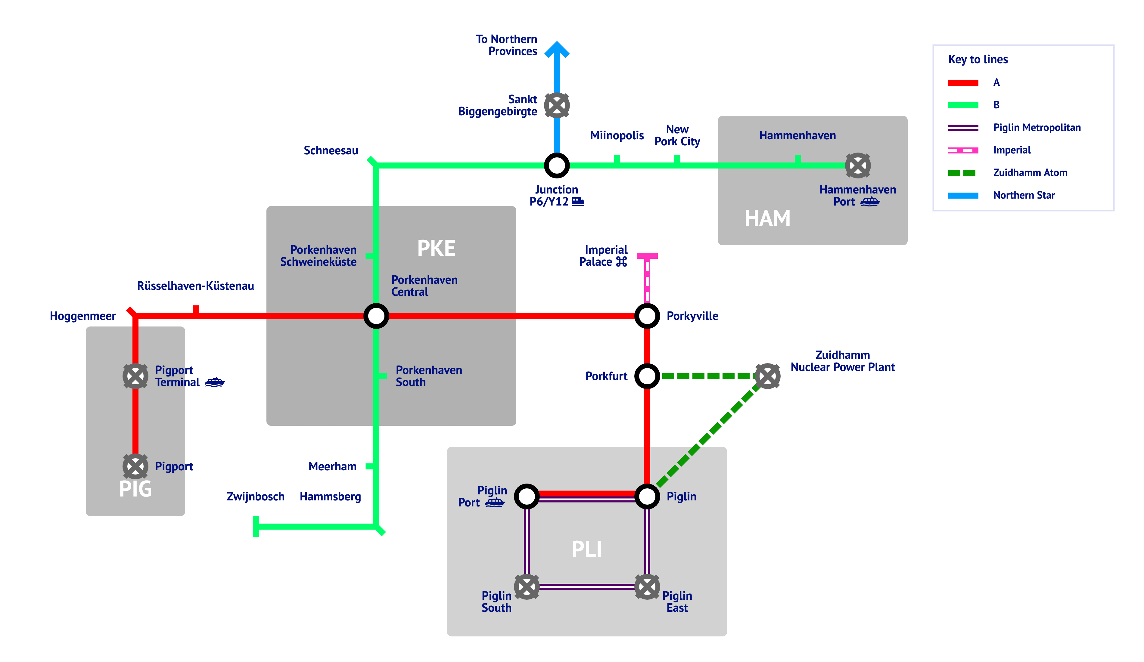Piggian Empire Public Transport Network